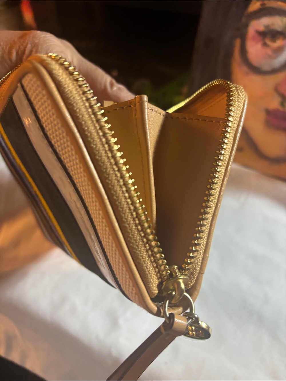 Tory Burch Multicolor Striped Leather Zip Wallet - Picture 17 of 17